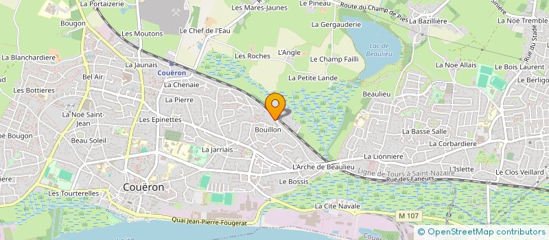 localisation de l'entreprise ASSOCIATION VIEUX TRAVAILLEURS à COUERON