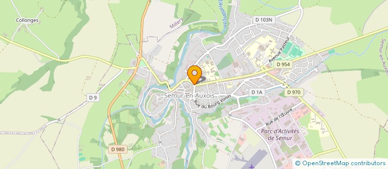 localisation de l'entreprise ASSOCIATION VILLAGES DES ARTS  SEMUR-EN-AUXOIS