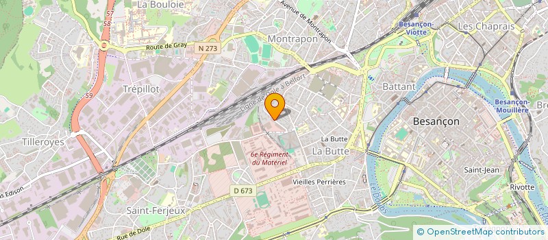 localisation de l'entreprise ASSOCIATION VILLAR' SCENES  BESANCON