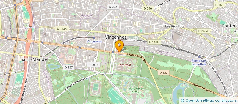 localisation de l'entreprise ASSOCIATION VINCENNES TRADITION CHASSEURS à VINCENNES
