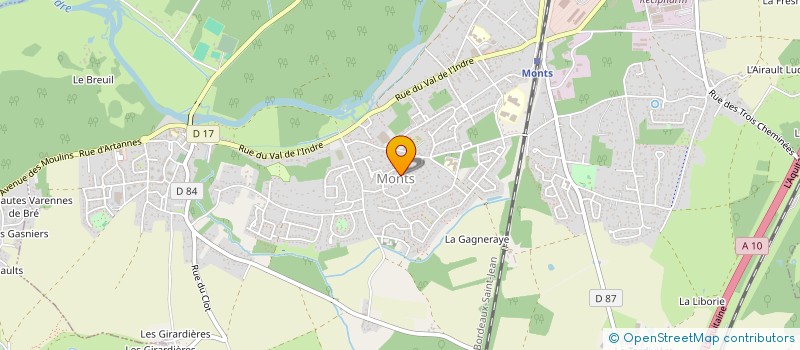 localisation de l'entreprise ASSOCIATION VITA-GYM à MONTS