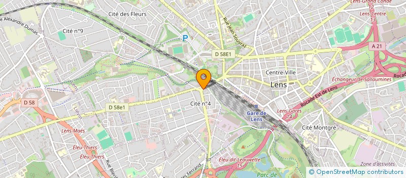 localisation de l'entreprise ASSOCIATION VITAFORME  LENS