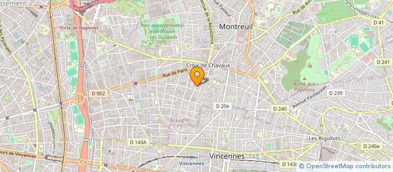 localisation de l'entreprise ASSOCIATION VITAMINE à MONTREUIL