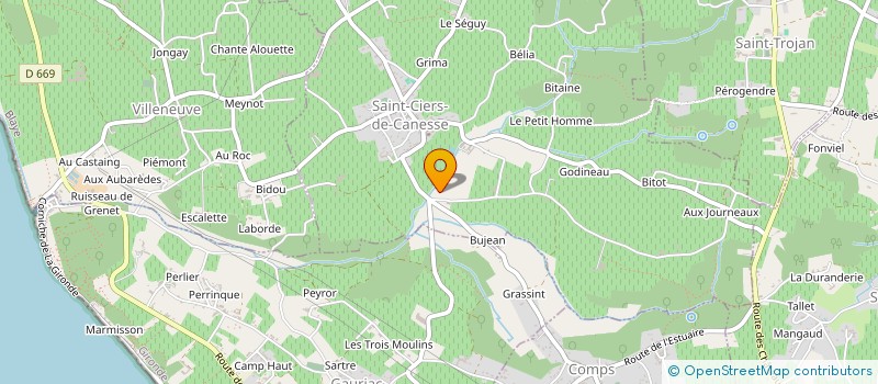 localisation de l'entreprise ASSOCIATION VIVACE  SAINT-CIERS-DE-CANESSE