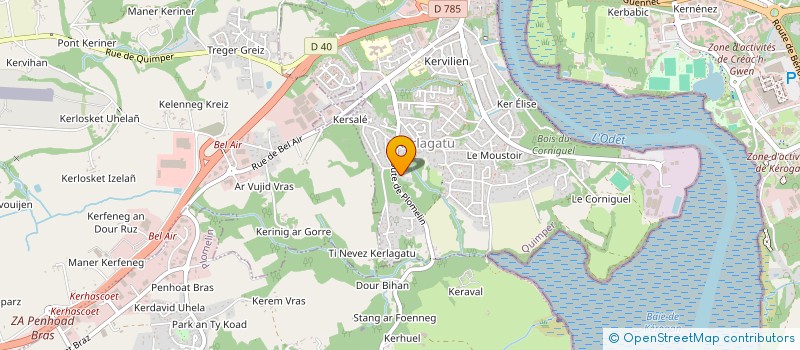 localisation de l'entreprise ASSOCIATION VIVRE ENSEMBLE EN CORNOUAILLE / SANTIAGO ACCESSIBLE à QUIMPER