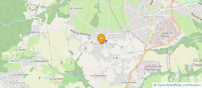 localisation de l'entreprise ASSOCIATION VIVRE SAINTE CONSORCE  SAINTE-CONSORCE