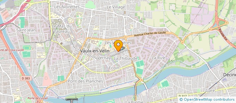 localisation de l'entreprise ASSOCIATION VIVRE TOUS ENSEMBLE  VAULX-EN-VELIN