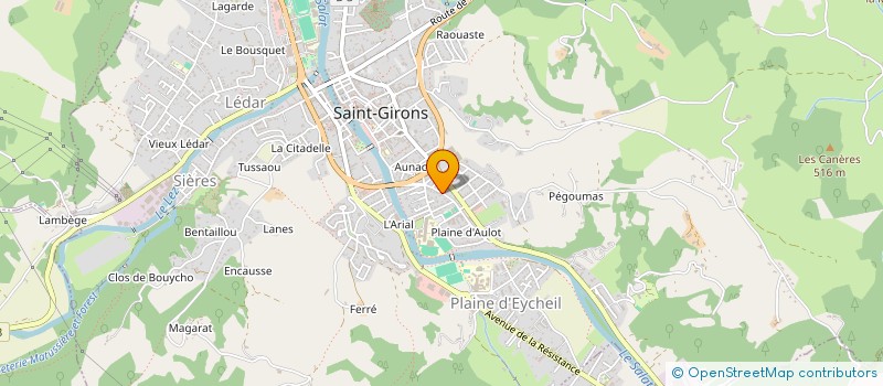 localisation de l'entreprise ASSOCIATION VIVRE YOGA  SAINT-GIRONS