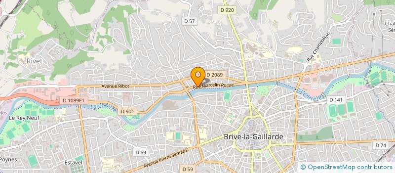 localisation de l'entreprise ASSOCIATION VOLLEY BRIVE  BRIVE-LA-GAILLARDE