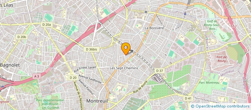 localisation de l'entreprise ASSOCIATION WAOUH à MONTREUIL