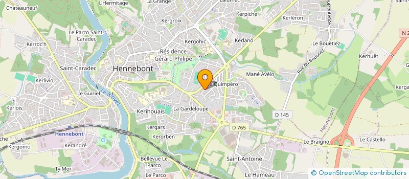 localisation de l'entreprise ASSOCIATION WEST COUNTRY DANCERS HENNEBONT  HENNEBONT