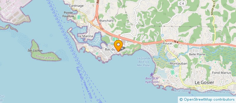 localisation de l'entreprise ASSOCIATION WING ELITE GUADELOUPE  LE GOSIER