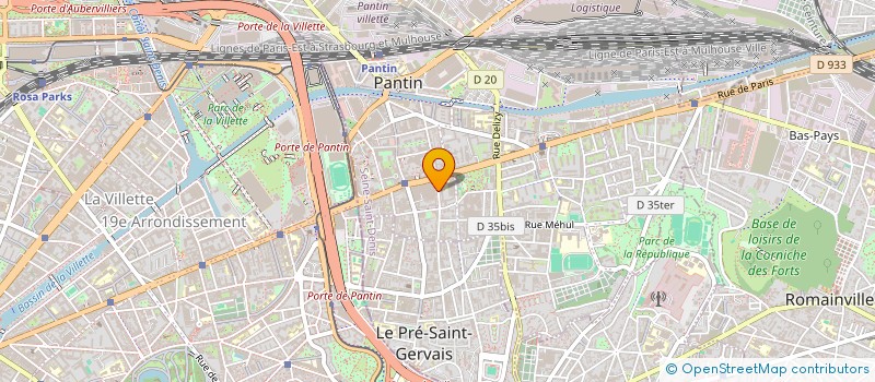 localisation de l'entreprise ASSOCIATION YELEN POUR LE DEVELOPPEMENT DES MALIENS DE LA DIASPORA (YELEN)  PANTIN