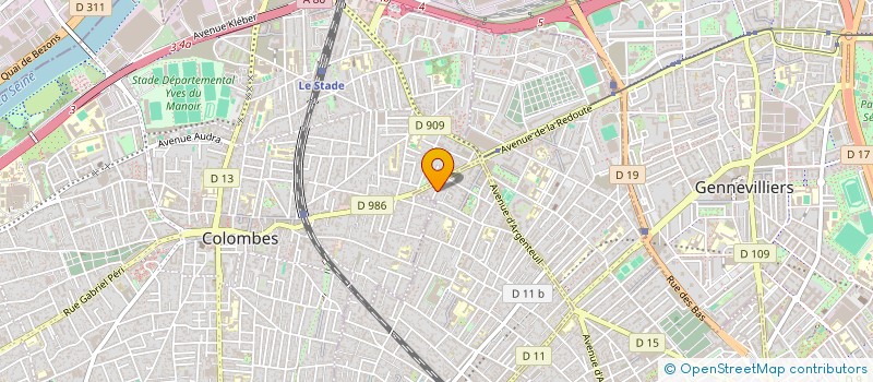 localisation de l'entreprise ASSOCIATION YOGA ET BIEN ETRE à BOIS-COLOMBES