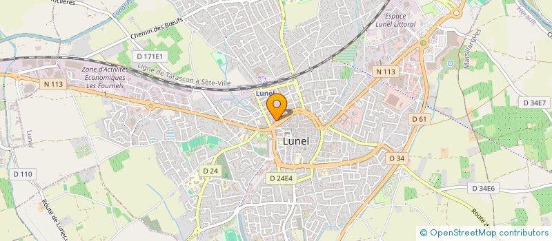 localisation de l'entreprise ASSOCIATION YOGA SOLEIL ET LUNE  LUNEL