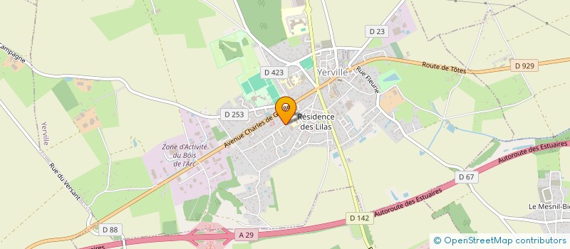 localisation de l'entreprise ASSOCIATION YOGA YERVILLE  YERVILLE