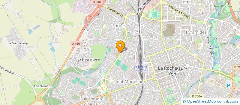 localisation de l'entreprise ASSOCIATION YONNAISE DE KARATE SHOTOKAN à LA ROCHE-SUR-YON