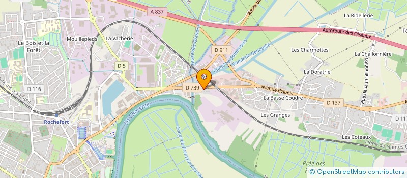 localisation de l'entreprise ASSOCIATION YOSEIKAN BUDO ROCHEFORTAIS  SOUBISE