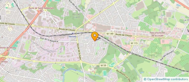 localisation de l'entreprise ASSOCIATION ZION TRAIN  VERTOU