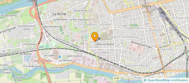 localisation de l'entreprise ASSOCIATION ZONE URBAINE  TOURS