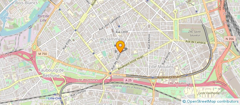 localisation de l'entreprise ASSOCIATION ZOOM CITE à LILLE