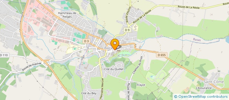 localisation de l'entreprise ASSOCIATIONS BAZAS 2000  BAZAS