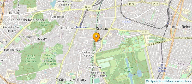 localisation de l'entreprise ASSOCIATIONS CHENEAUX SABLONS à SCEAUX