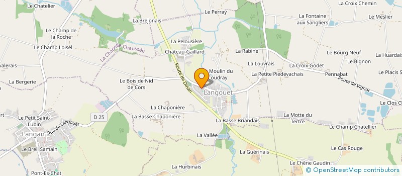 localisation de l'entreprise ASSOCIATIONS DE PARENTS D'ELEVES DE L'ENSEIGNEMENT DE L'ECOLE JANUSZ KORCZAK  LANGOUET