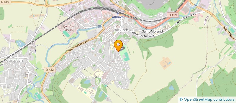 localisation de l'entreprise ASSOCIATIONS DE PARENTS UNIS POUR L'INTERET DES ELEVES D'ALTKIRCH  ALTKIRCH