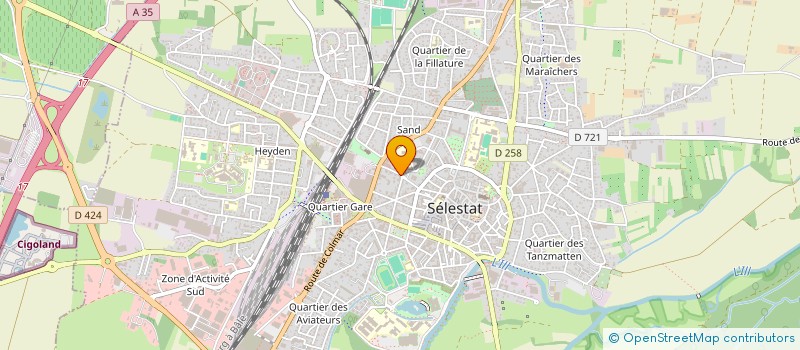 localisation de l'entreprise ASSOCIATIONS DES ARBORICULTEURS DE SELESTAT ET ENVIRONS  SELESTAT