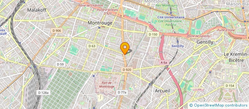 localisation de l'entreprise ASSOCIATIONS DES BENEVOLES DONNEURS DE SANG, D'ORGANES ET DE MOELLE OSSEUSE DE MONTROUGE 92  MONTROUGE