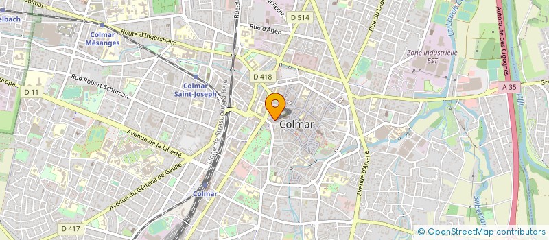 localisation de l'entreprise ASSOCIATIONS DES COMMERCANTS  COLMAR