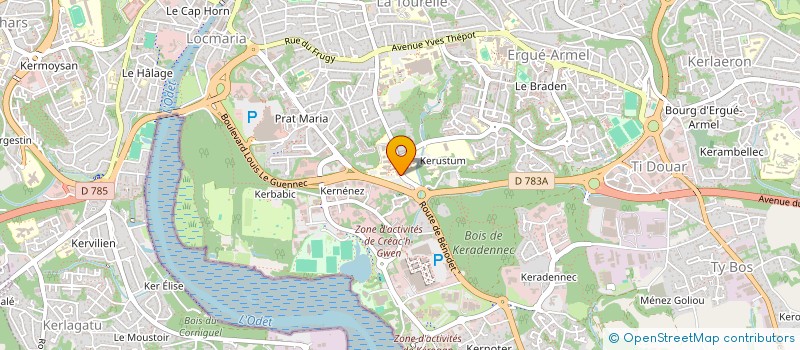 localisation de l'entreprise ASSOCIATIONVOYAGE2 ESIABQUIMPER à QUIMPER