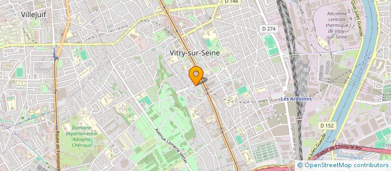 localisation de l'entreprise ASSOCIATON ARC EN CIEL SPORT CULTURE LOISIRS à VITRY-SUR-SEINE