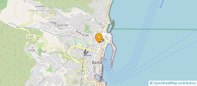 localisation de l'entreprise ASSOCIAZIONE DI VECCHJI E DI GIOVANI à BASTIA