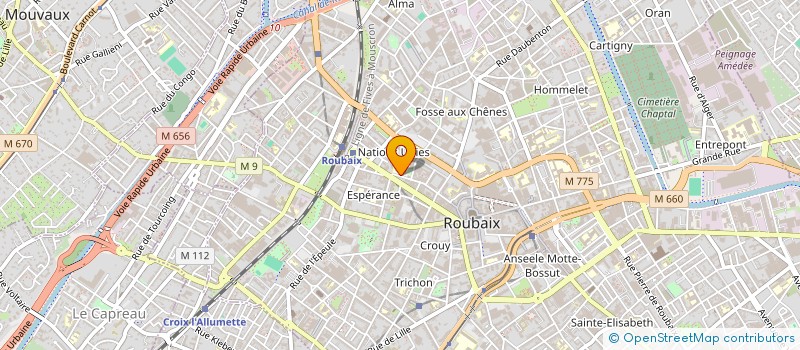 localisation de l'entreprise ASSOCISATION DES FUTURS INGENIEURS TEXTILES 2011  ROUBAIX