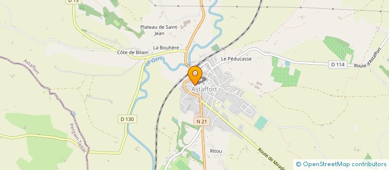 localisation de l'entreprise ASSOCITION ARTS PLASTIQUES  ASTAFFORT