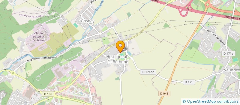 localisation de l'entreprise ASSOCITION POUR L'EPANOUISSEMENT DES ELEVES D'HEDIGNEUL LEZ BETHUNE  HESDIGNEUL-LES-BETHUNE