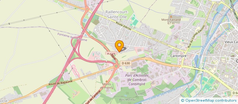 localisation de l'entreprise ASSOCITION TUB'EN CAMBRESIS  RAILLENCOURT-SAINTE-OLLE