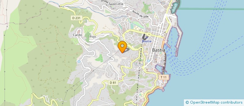 localisation de l'entreprise ASSOCIU CULTURALE L'EREDI à BASTIA