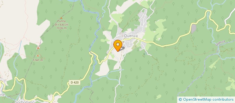 localisation de l'entreprise ASSOCIU DI I MUNTAGNOLI CORSI à QUENZA