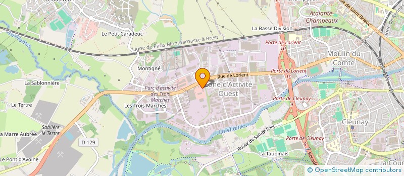 localisation de l'entreprise ASSOCOMPTA à RENNES