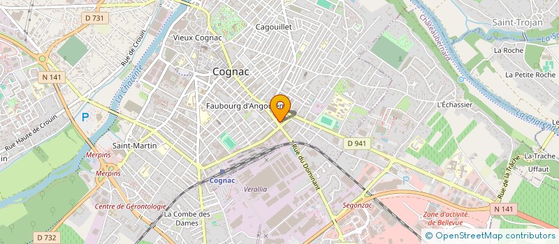 localisation de l'entreprise ASSOGEM à COGNAC