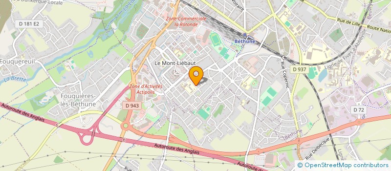 localisation de l'entreprise ASSOICATION SPORTIVE COLLEGE PAUL VERLAINE à BETHUNE