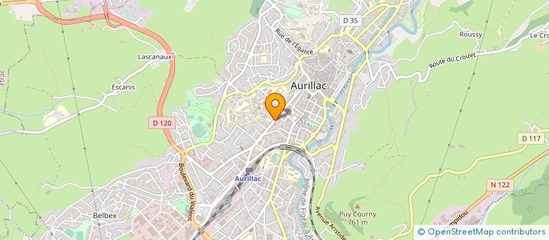 localisation de l'entreprise ASSOS PERSO AGEES CENTRE HOSPITALIER à AURILLAC