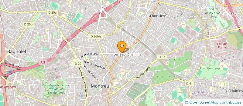 localisation de l'entreprise ASSOSIATION RUTABAGA à MONTREUIL