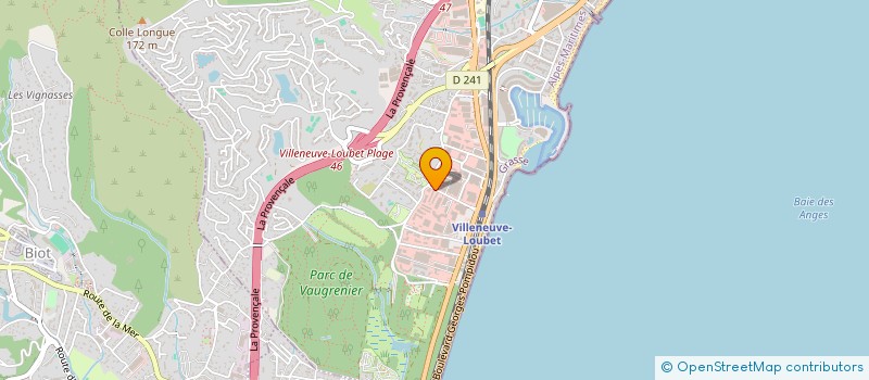 localisation de l'entreprise ASSSO DE SOLIDARITE AUTONOME 06  VILLENEUVE-LOUBET