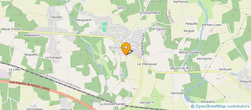 localisation de l'entreprise ASSSOCIATION DES PARENTS D'ELEVES DE L'ENSEIGNEMENT LIBRE DE L' ECOLE DU SACRE-COEUR DE BRANDERION  BRANDERION