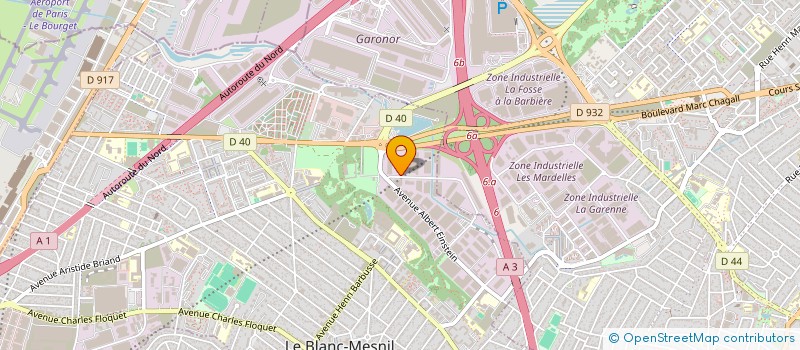 localisation de l'entreprise ASSSYNDICALE LOTISSEMENT INDUSTRIEL à LE BLANC-MESNIL