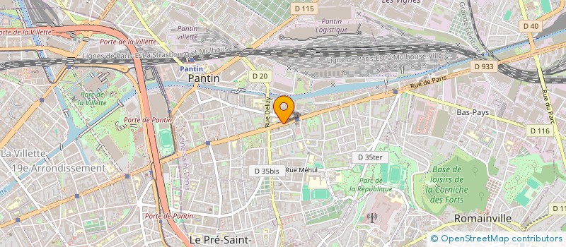 localisation de l'entreprise ASSU 2 JLO PANTIN  PANTIN